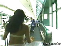 Hot asian flashing in public 
