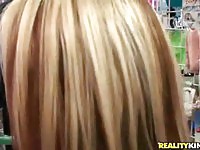 Hot blonde does things for money