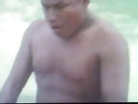 Public beach asian orgy
