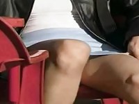 Amateur upskirt in public place
