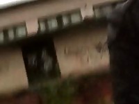 A cute european teen gets paid to fuck in public