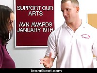 Naughty highschool girl get her teacher so horny that he has to give ti to her