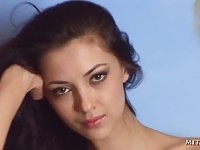 Busty brunette exposing